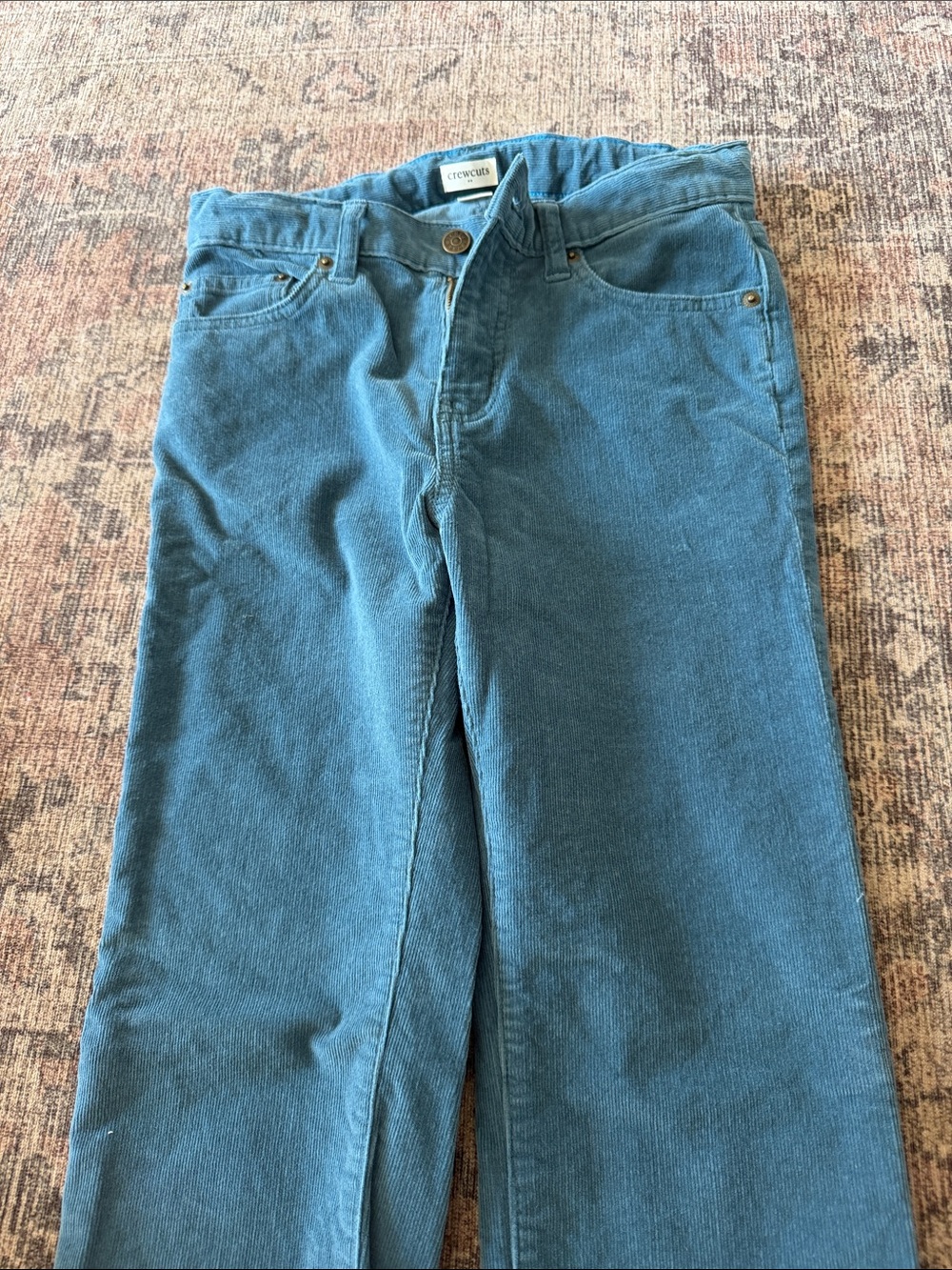 J. Crew Teal Kids Corduroy Straight-Leg Pants